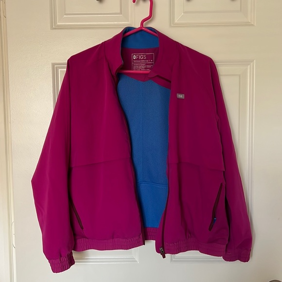 Figs Jackets & Coats Fig Bright Pink Jacket Poshmark
